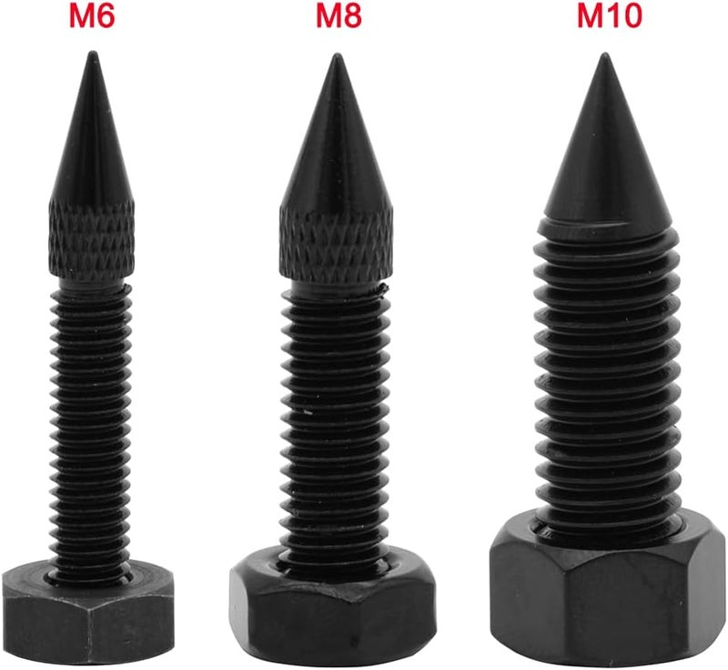 Flushbay 4 Pack Isolation Spikes Floor Protectors - Adjustable M8 Black Speaker Spikes for Subwoofer, CD DVD Player, Turntable, Recorder Chassis With Isolation Feet Pad - Image 4